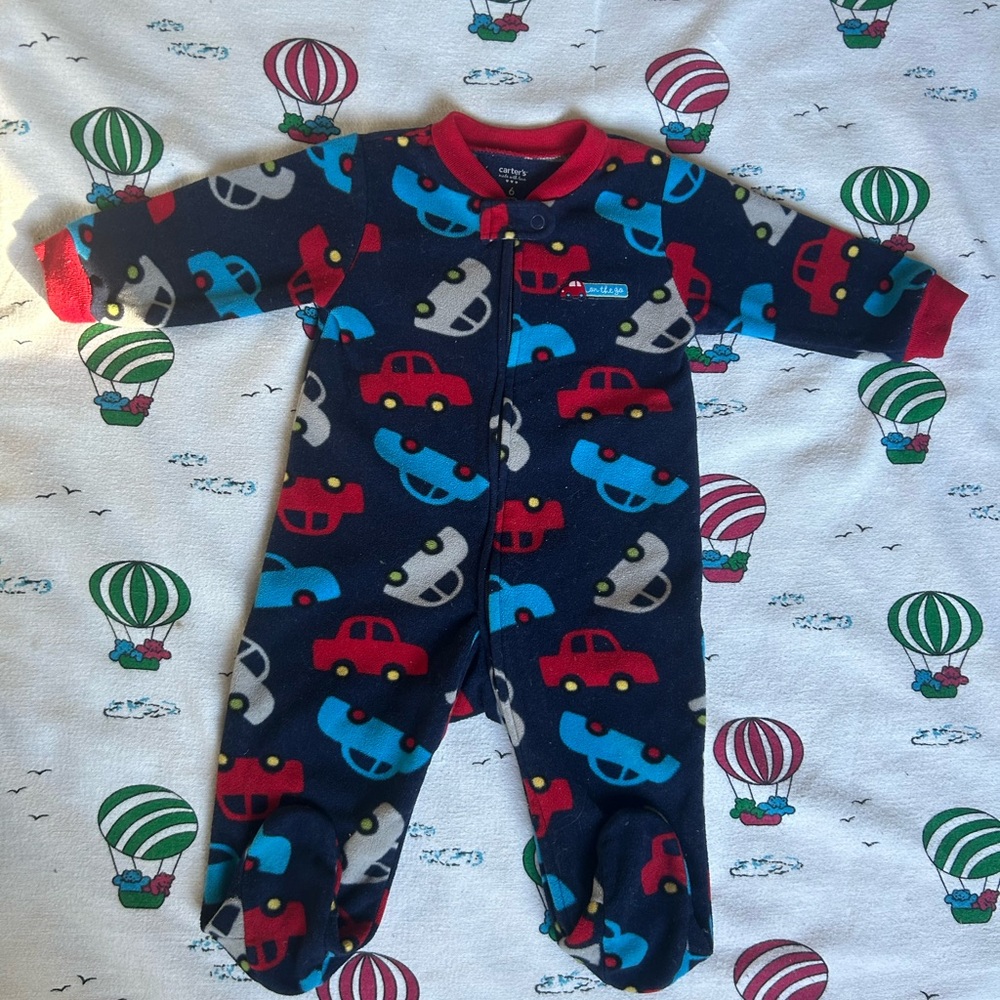 Carter's Kids One Piece - Navy with Red and Blue Cars